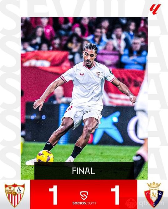 La Liga Sevilla 1-1 Osasuna, Suso röd