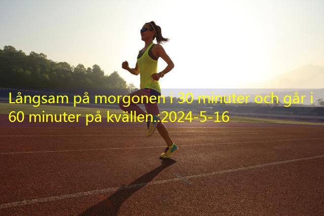 Långsam på morgonen i 30 minuter och går i 60 minuter på kvällen.